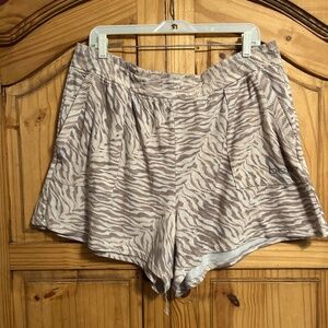 Bebe Sport Women’s Brown Zebra Print Shorts